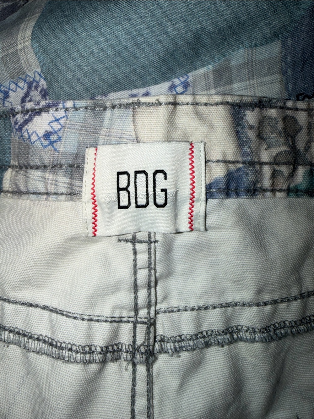 BDG Urban Outfitters Kayla Patchwork Wide Leg Pants Size 33 Low Rise Cottagecore - Picture 11 of 13